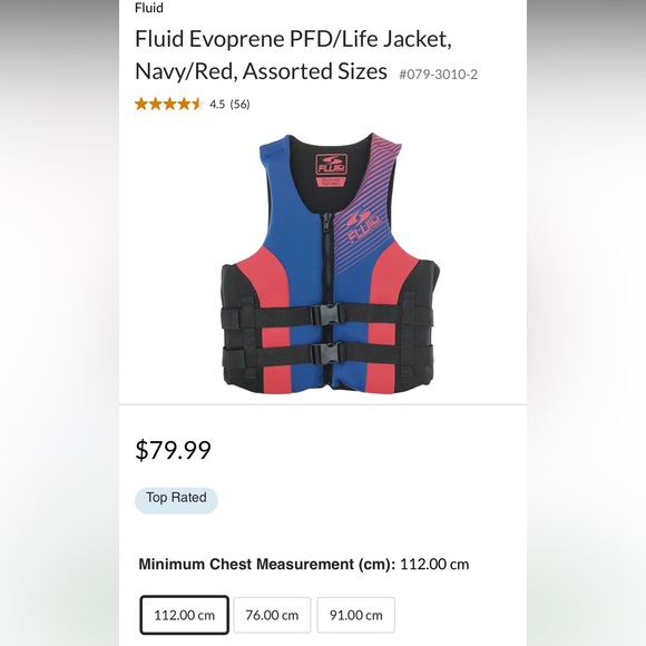 Adult neoprene life jacket - Picture 6 of 6